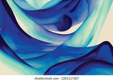abstract blue watercolor background, vector