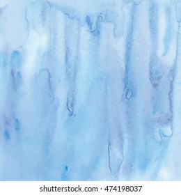 Abstract blue watercolor background. Vector illustration.