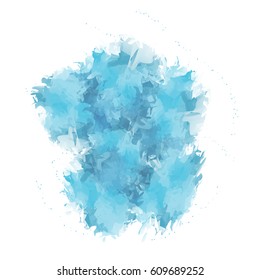 abstract blue watercolor background/ vector illustration
