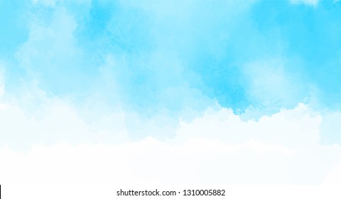 Abstract blue watercolor background for your design, watercolor background concept, vector.
