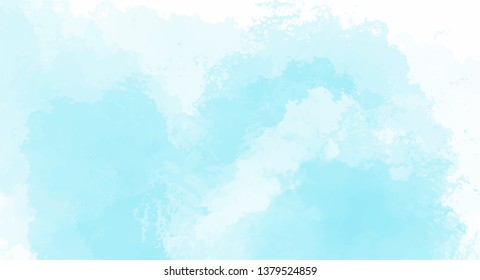 Abstract blue watercolor background for your design, watercolor background concept, vector.
