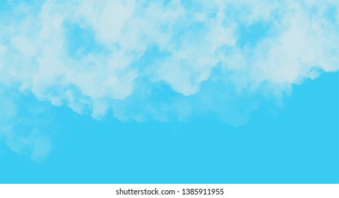 Abstract blue watercolor background for your design, watercolor background concept, vector.
