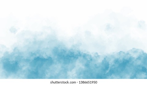 Abstract blue watercolor background for your design, watercolor background concept, vector.
