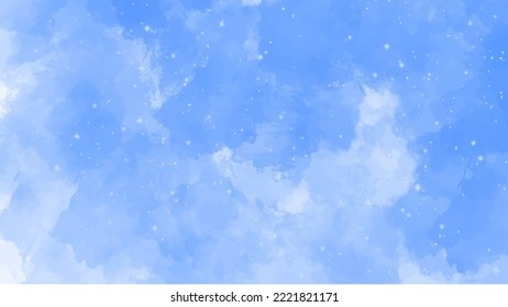 Abstract blue watercolor background for your design, watercolor background concept, vector.