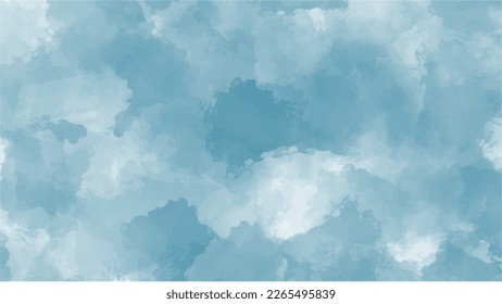 Abstract blue watercolor background for your design, watercolor background concept, vector.