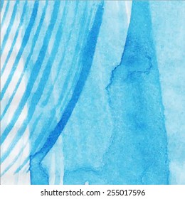 Abstract blue watercolor background for your business. Vector illustration.