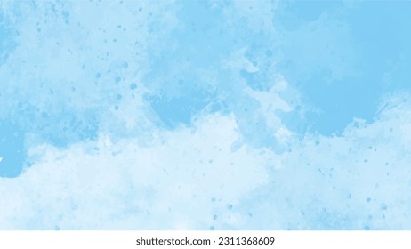 Abstract blue watercolor background.Hand painted watercolor. vector