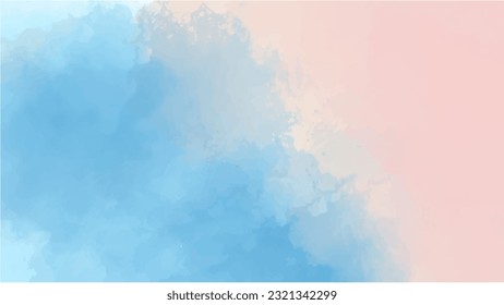 Abstract blue watercolor background.Hand painted watercolor. vector