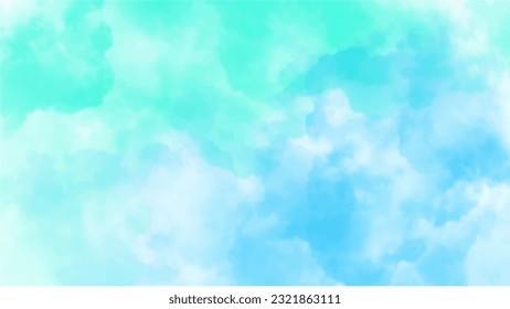 Abstract blue watercolor background.Hand painted watercolor. vector