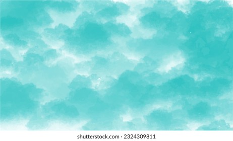 Abstract blue watercolor background.Hand painted watercolor. vector