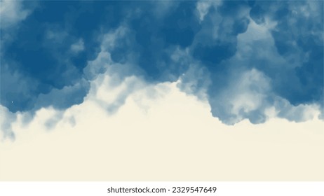 Abstract blue watercolor background.Hand painted watercolor. vector