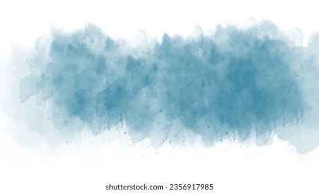 Abstract blue watercolor background.Hand painted watercolor. vector