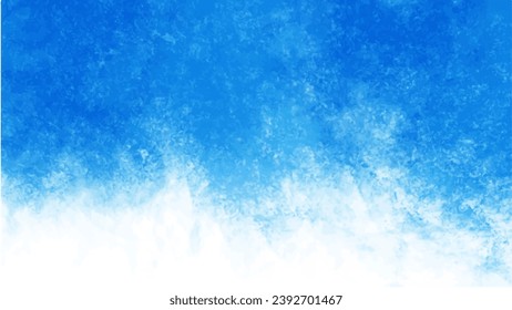 Abstract blue watercolor background.Hand painted watercolor. vector