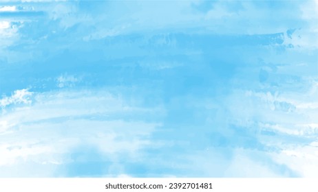 Abstract blue watercolor background.Hand painted watercolor. vector