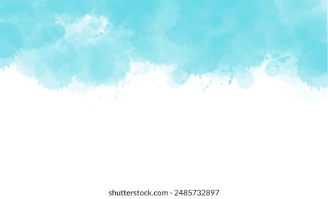 Abstract blue watercolor background.Hand painted watercolor. vector