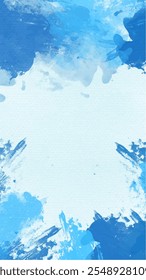 Abstract blue watercolor background.Hand painted watercolor. vector