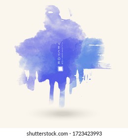 Abstract blue watercolor element for web design. Vector illustration.