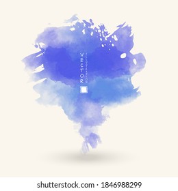 Abstract blue watercolor element for web design. Vector illustration.