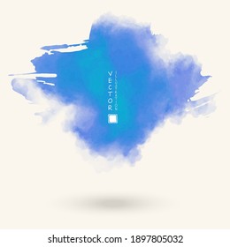 Abstract blue watercolor element for web design. Vector illustration.
