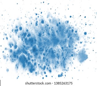 Abstract blue watercolor hand paint texture, isolated on white background, watercolor textured backdrop, watercolor drop, traced, vector eps 10