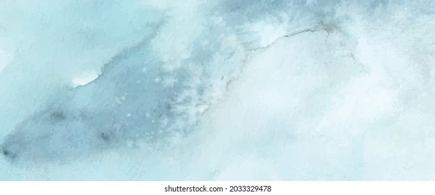 Abstract blue watercolor hand-painted for background. Stains artistic vector used as being an element in the decorative design of header, poster, card, cover, or banner. brush included in file.