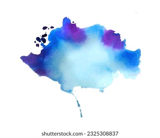 abstract blue watercolor liquid splatter texture background vector 