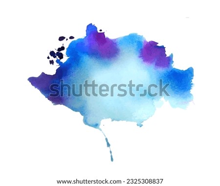 abstract blue watercolor liquid splatter texture background vector  Foto stock © 