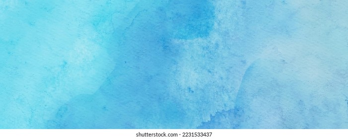 Abstract blue watercolor paint Background. Design banner element. Vector illustration