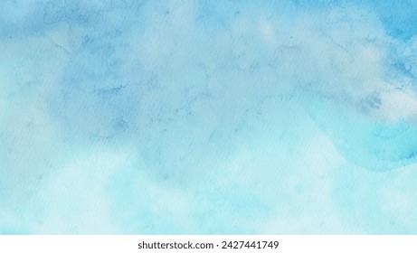 Abstract blue watercolor paint Background. Design banner element. Vector illustration