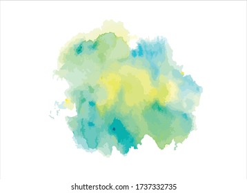 abstract blue watercolor paint stroke background.vector illustration texture design.