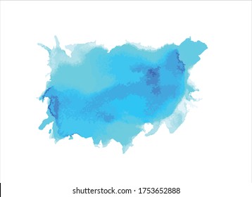 abstract blue watercolor painting background