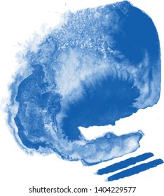 Abstract blue watercolor splash design, editable, versatile