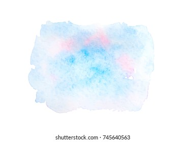 Abstract blue watercolor stains