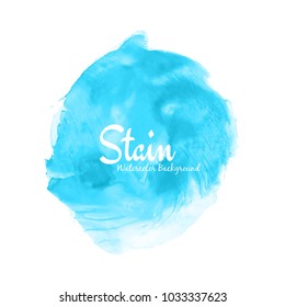 Abstract blue watercolor vector stain elegant design background