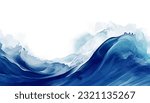 Abstract blue watercolor waves background. Watercolor texture. Vector illustration.  Can be used for advertisingeting, presentation. 