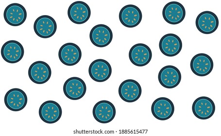 Abstract blue watermelon summer background. Vector summer background. Vintage and retro watermelon summer background. Can use for Fabric and wallpaper.