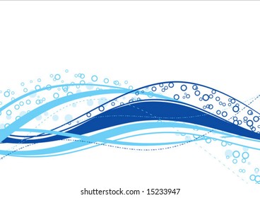 Abstract blue wave