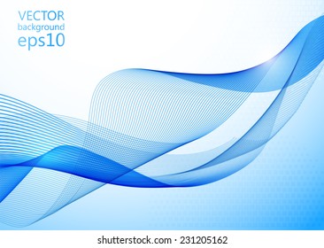 Abstract blue wave