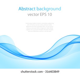 Abstract blue wave
