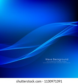 Abstract blue wave background