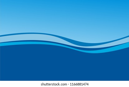 Abstract blue wave background