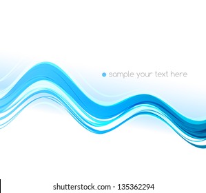 Abstract blue wave background