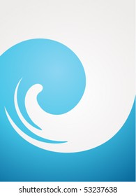 Abstract blue wave background