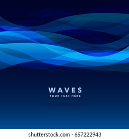 Abstract Blue Wave Background
