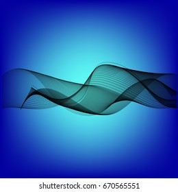 Abstract blue wave background