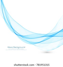 Abstract blue wave background