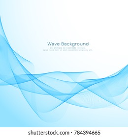 Abstract blue wave background