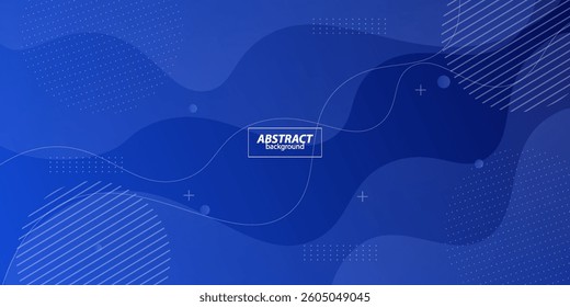 Abstract blue wave background with bright gradient colors. Simple background with abstract geometric pattern for banner, flyer, presentation design and business card. Vector Eps10