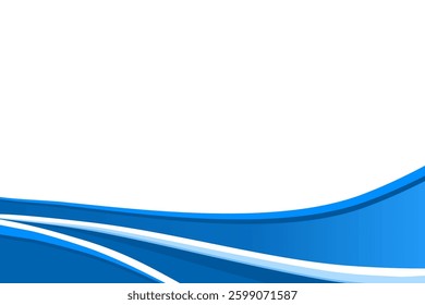 abstract blue wave background for business