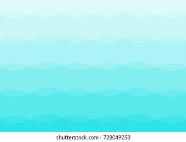 Abstract Blue wave background ,background can used for wallpaper or design , cool tone, vector.
